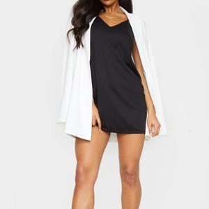 black strappy detail backless cami dress